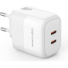 XO L140 Gan Nitride ��������� 35W USB-C , 2 �����, �� ������� LIGHTNING, ������ - (XO-L140L)