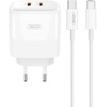 XO L140 Gan Nitride ��������� 35W USB-C , 2 �����, �� ������� TYPE-C, ������ - (XO-L1405T)