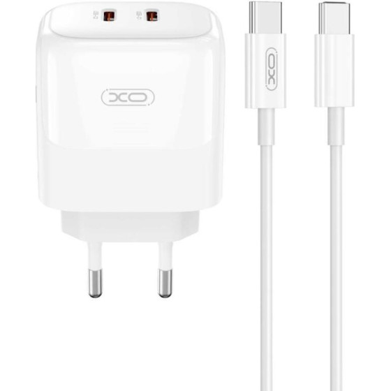 XO L140 Gan Nitride ��������� 35W USB-C , 2 �����, �� ������� TYPE-C, ������ - (XO-L1405T)