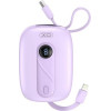 XO PR246 Powerbank Pd 20W + 22.5W(IP) �� ������������ ������� TYPE-C ��� Lightning , �����, 10000mAh , ��� - (PR246-PR)
