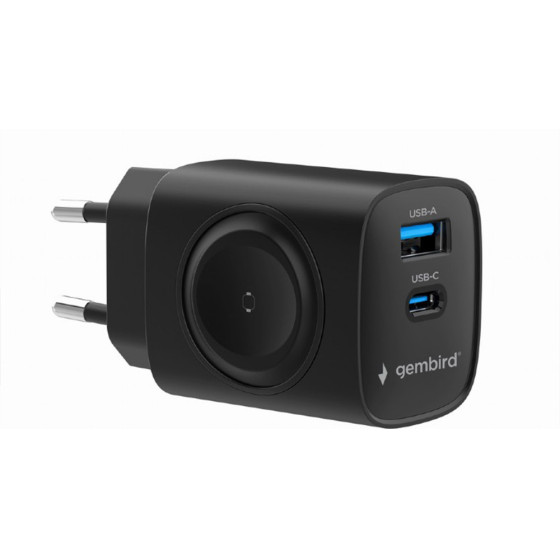 Gembird 2IN1 20W Apple Watch & Phone Fast Charger Black - (TA-UC-PDQCW20-01-BK)