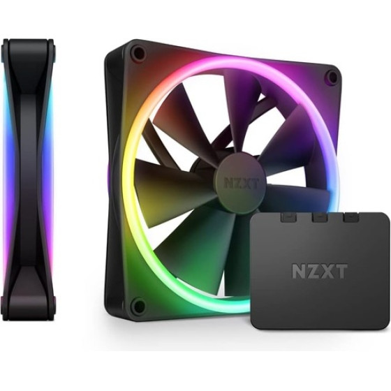 NZXT F140 Rgb Duo Twin Pack & Rgb Controller Black - (RF)