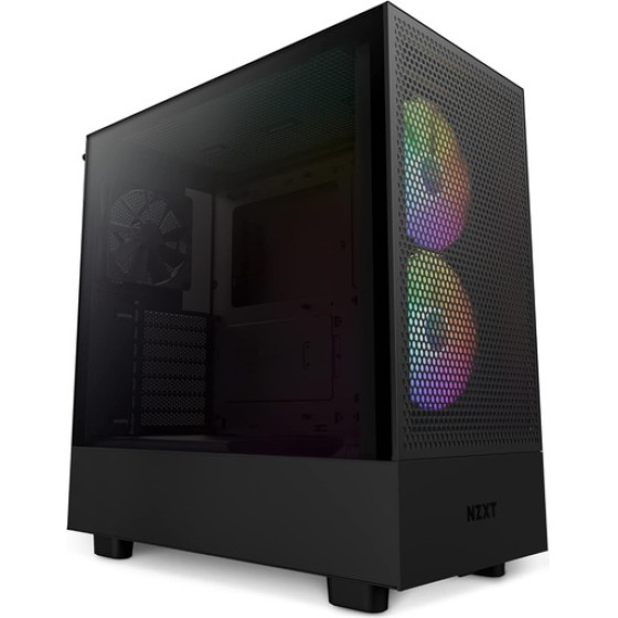 NZXT H Series H5 (2024) Flow Rgb Edition Atx Mid Tower Chassis Black Color - (CC)