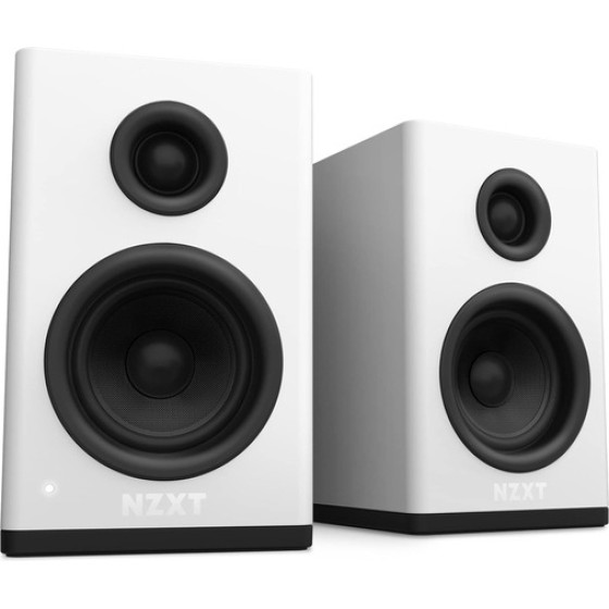 NZXT Relay Pc Gaming Desktop Speakers White - (AP)