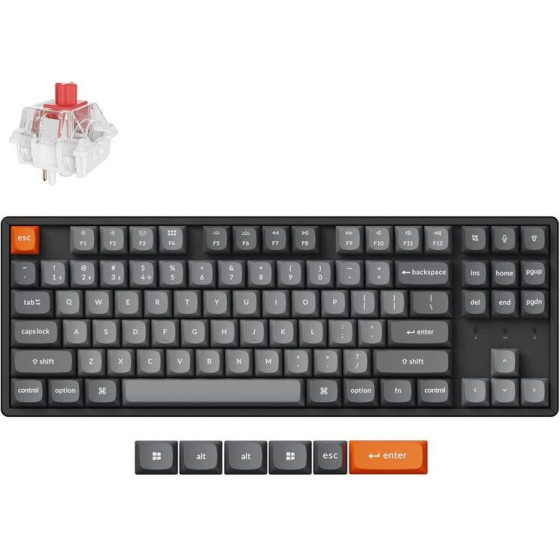 Keychron K8 Max Qmk Wireless Mechanical Keyboard Red Switch Hot-Swap 80% Us Layout - (K8M-J1)