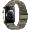 Hoco Watchband 38/40/41mm Nylon Strap ��� Apple Watch Series 1/2/3/4/5/6/7/8/9/SE/SE2 Dark Green And Orange - (WA25)