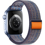 Hoco Watchband 38/40/41mm Nylon Strap ��� Apple Watch Series 1/2/3/4/5/6/7/8/9/SE/SE2 Royal Blue And Orange - (WA25)