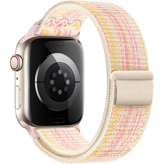 Hoco Watchband 42/44/45/49mm Nylon Strap ��� Apple Watch Series 1/2/3/4/5/6/7/8/9/SE/SE2/Ultra/Ultra2 Starlight And Pink - (WA25)