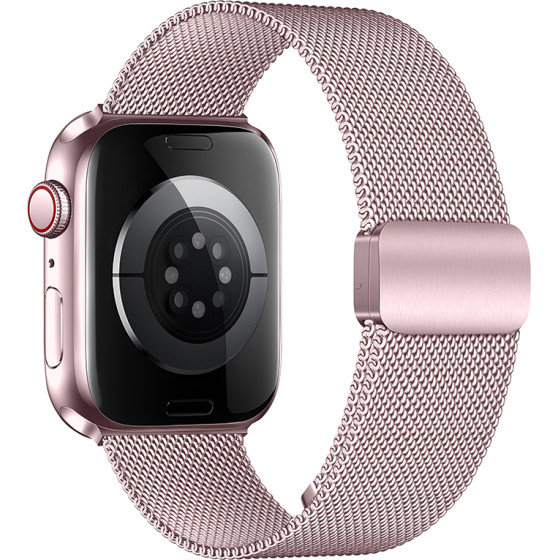 Hoco Watchband 42/44/45/49mm Stainless Steel + Strong Magnetic ��� Apple Watch Series 1/2/3/4/5/6/7/8/9/SE/SE2/Ultra/Ultra2 Rose Pink - (WA26)