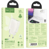 Hoco ��������� �������� �� 2 ������� �������� USB-C PD30W ��� Usb 18W QC3.0 Slim Moonlight White - (N45 Biscuit)