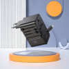 Hoco ��������� �������� Universal Converter Us Eu Au Uk �� 2 � Usb 1 � USB-C ��� ������������ ������� USB-C PD35W QC3.0 ����� - (AC18)