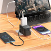 Hoco ��������� �������� Universal Converter Us Eu Au Uk �� 2 � Usb 1 � USB-C ��� ������������ ������� USB-C PD35W QC3.0 ����� - (AC18)