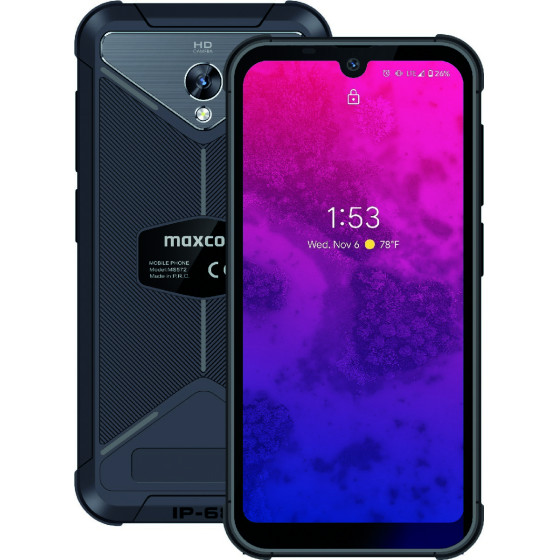 MaxCom Lte 5.7'' Nfc Android 9, 1520x720 Ips Quad Core 1.8 Ghz 3GB/32GB IP68 ��� Mil ����� - (MS572 (Dual Sim))