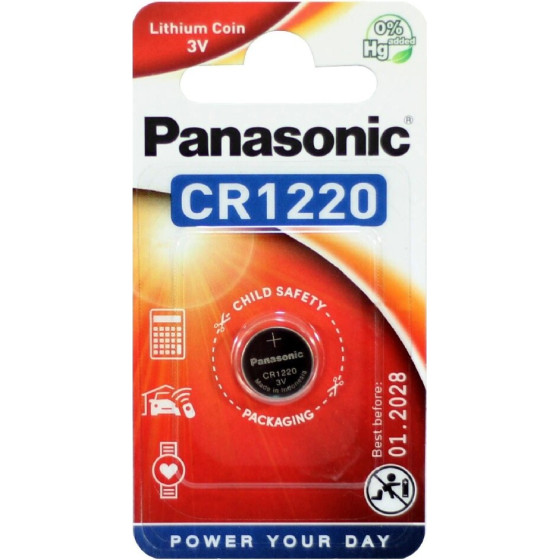 Panasonic Buttoncell Lithium CR1220 ���. 1 - (CR1220, DL1220)