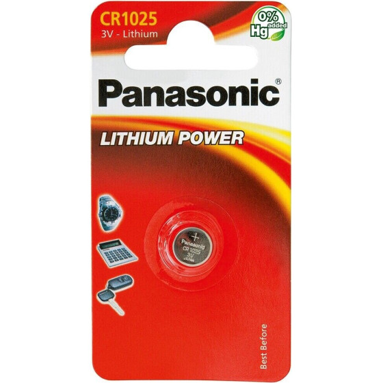 Panasonic Buttoncell Lithium Power CR1025 ���. 1 - (CR1025, DL1025, BR1025, KCR1025, LM1025)