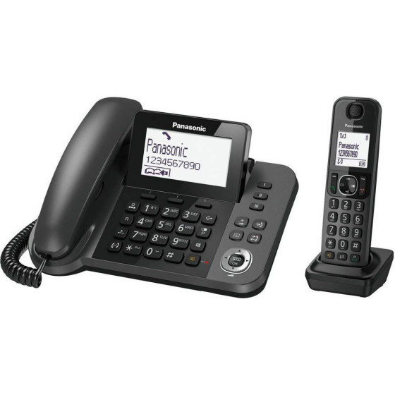 Panasonic ������� ������� �������� ����� + �������� ������� �������� �� ������� Hands-Free ��� �������� - (KX-TGF310EXM)