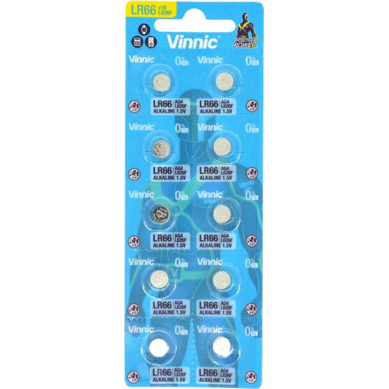 Vinnic Buttoncell L626F AG4 LR66 ���. 10 �� �������� ���������� - (L626F, AG4, LR66)