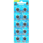 Vinnic Buttoncell LR1142F AG12 LR43 ���. 10 �� �������� ���������� - (LR43, AG12, V12GA, RW84, LR1142, 186)