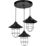 GloboStar Cage Vintage �������� ��������� ������� ������� 3 x E27 IP20 ����� ������� - �30 x �30 x �80cm - (203-0097)