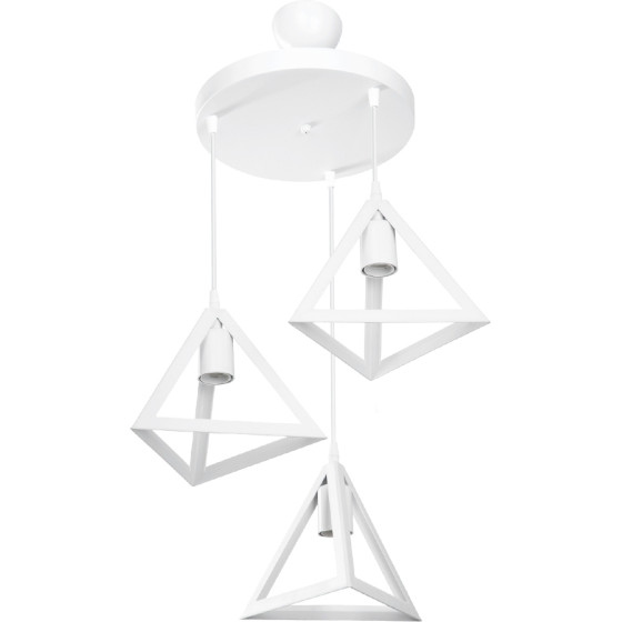 GloboStar Triangle �������� �������� ��������� ������� ������� 3 x E27 IP20 ����� �������� - �50 x �50 x �80cm - (203-0164)