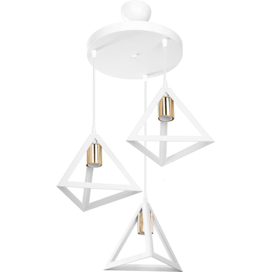 GloboStar Triangle �������� �������� ��������� ������� ������� 3 x E27 IP20 ����� �� ����� �������� - �50 x �50 x �80cm - (203-0166)