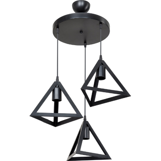 GloboStar Triangle �������� �������� ��������� ������� ������� 3 x E27 IP20 ����� �������� - �50 x �50 x �80cm - (203-0160)