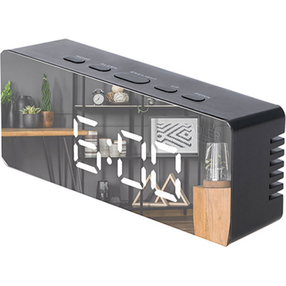 Adler Led Alarm Clock Black - (AD1189B)