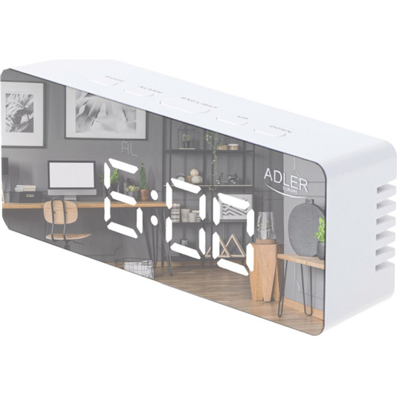 Adler Led Alarm Clock White - (AD1189W)
