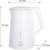 Adler Led Electric Kettle With Temperature Control 1.7L Strix White - (AD1345W)