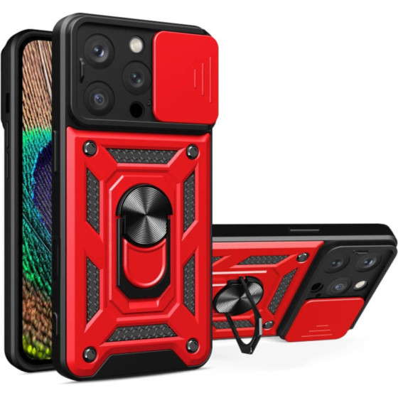 Bodycell Armor Slide Cover Case Iphone 16 Pro Max Red - (BA-00463)