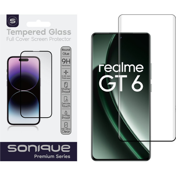 Sonique Curvy Glass Premium Series Hd Full Cover 9H Realme Realme Gt 6 5G / Realme Gt 6T 5G �����