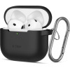 Tech-Protect Silicone Hook Case For Case Apple Airpods 4 Black - (TPSHA4G)