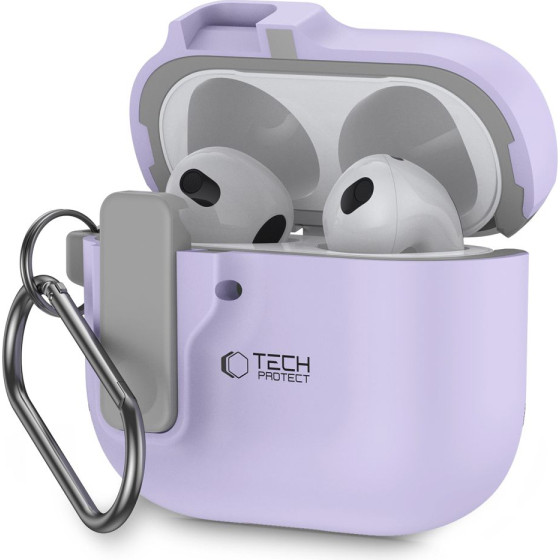 Tech-Protect Slim Hook Case For Case Apple Airpods 4 Lavender - (TPSLHA4L)