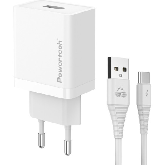 Powertech ��������� ������ �� ������� USB-C, USB, 12W, ������ - (PT-1322)