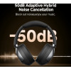 QCY H3 Pro Headset Black Hi-Res Audio V5.4 Bluetooth Anc Call Noise Cancelling Headphones 40mm Drive - (6957141409534)