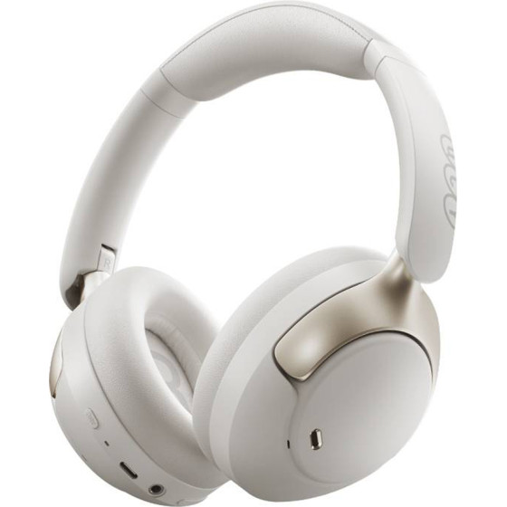QCY H3 Pro Headset White Hi-Res Audio V5.4 Bluetooth Anc Call Noise Cancelling Headphones 40mm Drive - (6957141409527)