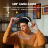 QCY H3 Pro Headset White Hi-Res Audio V5.4 Bluetooth Anc Call Noise Cancelling Headphones 40mm Drive - (6957141409527)