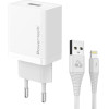 Powertech ��������� ������ �� ������� Lightning, USB, 12W, ������ - (PT-1323)