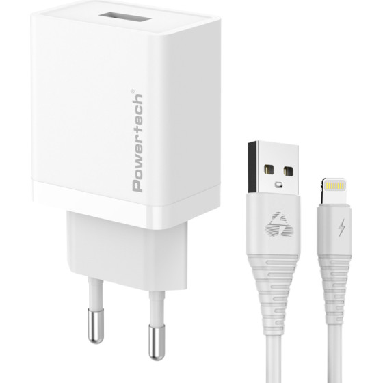 Powertech ��������� ������ �� ������� Lightning, USB, 12W, ������ - (PT-1323)