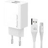 Powertech ��������� ������ �� ������� USB-C, 2x USB, 12W, ������ - (PT-1324)