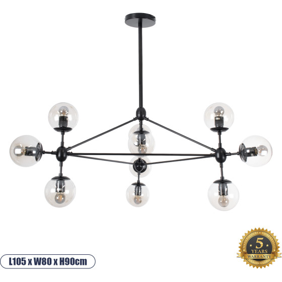 GloboStar Sentinel �������� Industrial �������� ��������� ������ �������� 10 x E27 ����� ��������� ���������� �� ���� ����� ������ �110 x �82cm - (01636)
