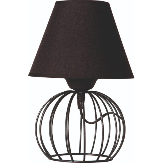 GloboStar Shape Modern Table Light 1 X E27 IP20 Black Metal With Black Fabric - L40 X W40 X H27CM - (202-0057)