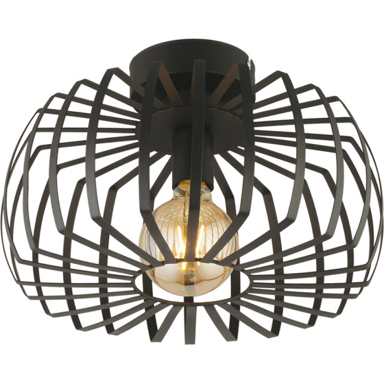 GloboStar Star Modern Ceiling Grid Light 1 X E27 IP20 Black Metal - L40 X W40 X H27CM - (202-0054)