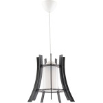 GloboStar Vividus Modern Pendant Suspension Light 1 X E27 IP20 Black & Transparent Plastic - L30 X W30 X H70CM - (202-0029)