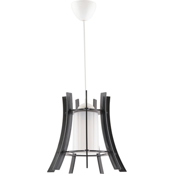 GloboStar Vividus Modern Pendant Suspension Light 1 X E27 IP20 Black & Transparent Plastic - L30 X W30 X H70CM - (202-0029)