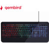 Gembird Slim Rainbow Backlight Multimedia Keyboard Us Layout Black - (KB-UML-03)