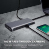 Icy Box 12 In 1 TYPE-C Dock (Hub + Hdmi + Dp + Card Reader + LAN) PD100W - (IB-DK4050-CPD)