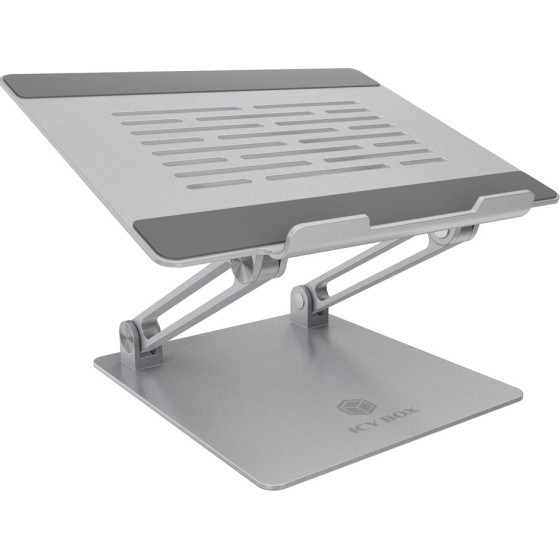 Icy Box NON-Slip & Height Adjustable Notebook Holder 17' Silver - (IB-NH300)