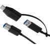 Icy Box Usb 3.2 PLUG-B To Usb & TYPE-C 1M Black - (IB-CB032)