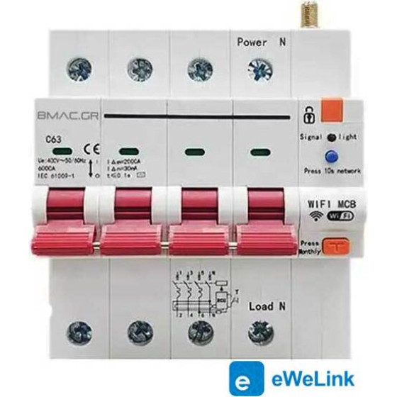 BMAC WiFi ����������������� 4P ���������� 10-63A �� ���� �������� - BMCBWEE1